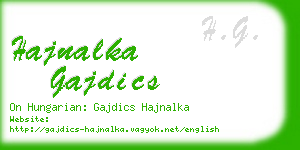 hajnalka gajdics business card